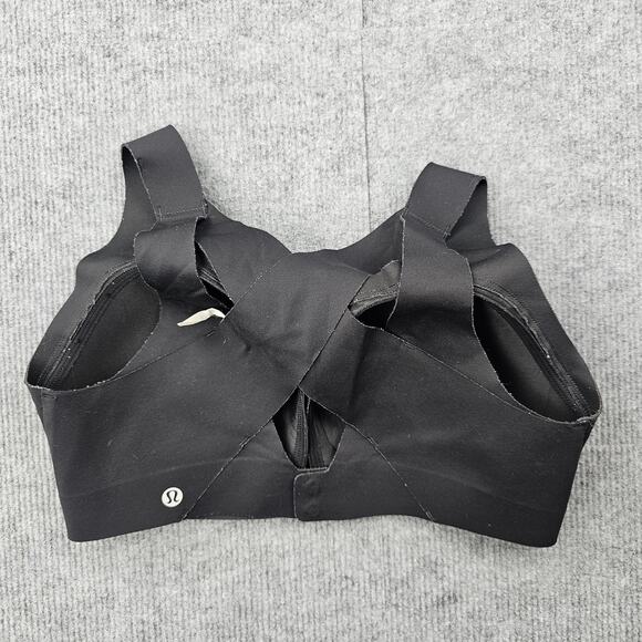 Lululemon Enlite Sports Bra Womens 34DD Black High SupportMolded Cups Black Gym - Picture 2 of 4